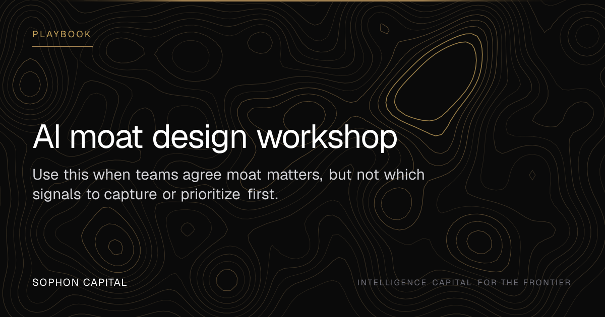AI moat design workshop | Sophon Capital
